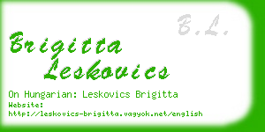 brigitta leskovics business card